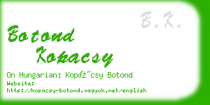 botond kopacsy business card